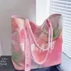 Bolsa Tote de Lona Estilo Novo, Fresca e Simples, Feliz e Alegre, Versátil, para o Trabalho e o Dia a Dia