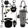 Set de Accesorios para Botella de Agua Stanley con Cadena de Flores, Tapa con Popote, Cadena con Colgante de Bola de Felpa Transfronterizo en Stock Venta al por Mayor