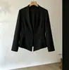 Ácido Acético Chaqueta de Traje Pequeña para Mujer Nueva Cuello en V Moda de Alta Gama Combinable Elegante Ajustada Traje Pequeño Blanco