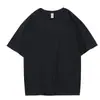 Camiseta de Algodón Puro de Peso Pesado 220g Suministros del Fabricante Camisetas de Manga Corta de Verano para Hombres, Tops Casuales Holgados, Cuello Redondo Mangas Cortas