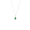Collar de Calabaza Verde Estilo Vintage para Mujer, Simbolizando Fortuna, Prosperidad y Longevidad, con un Toque de Lujo, Cadena Delicada de Jade Imitación, Accesorio Versátil de Lujo Ligero de Moda