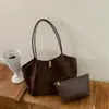 Bolso de gamuza de moda para mujer, nuevo bolso de hombro versátil 2026, bolso tote de gran capacidad para ir al trabajo, transfronterizo