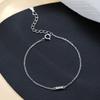 Pulseira feminina Banyan Tree S925 de prata com design de nicho simples e três pedras, joia pequena de zircônia, estilo frio