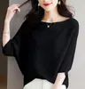 Camiseta de Manga Corta Hombros Descubiertos para Mujer, Nuevo Estilo Elegante Verano 2026, Top Holgado Batwing Juvenil y Único