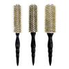 Pente de Rolar com Tubo de Alumínio, Cerdas de Javali, Madeira de Faia e Nylon para Secagem com Secador e Dar Volume ao Cabelo, Escova de Cabelo para Modelar, Alisar o Cabelo, Pente para Cachear, Cuidados com o Cabelo