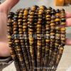 Contas Espaçadoras de Pedra Olho de Tigre Amarelo, Contas de Ábaco de Olho de Tigre Amarelo, Acessórios DIY Semi-Acabados, Contas Soltas para Venda por Atacado de Joias