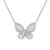 Colar Borboleta em Prata de Lei S925 com Diamante Mosan 1 quilate Indústria Pesada Premium Venda Quente Transfronteiriça Corrente de Clavícula Luxo Leve