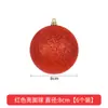 Decoración de Árbol de Navidad Bola Bola Colgante Bola Roja de Navidad Bola de Plástico Galvanizado Atrezo para Escena Bola Brillante