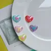 Mini Accesorios de Moño de Colores en Forma de Corazón Hechos a Mano DIY Pegamento de Crema Accesorios para el Cabello de Niños Ropa Funda de Teléfono Zuecos