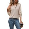 Bai Fen Zhi YiAmazon 2025 Nuevo Jersey de Punto Casual Transfronterizo Color Sólido Cuello Solapa para Mujer
