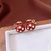 Aretes Redondos de Circonia Galvanizados en Oro Real de 18K, Modernos, Sencillos, Lujo Ligero, Aretes de Gama Alta, Aretes Estilo Palacio Retro para Mujer