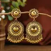 Aretes Indios Vintage Dorados Danza del Vientre Rendimiento Borla Colgante Circular Accesorios Aretes Étnicos Yunnan Lijiang