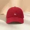 Boné de Baseball Bordado Raposa para Mulheres, Chapéu de Sol Roxo Fofo Versátil, Boné Estilo Coreano Bico de Pato Emagrecedor para Homens