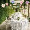 Decoraciones Populares Transfronterizas para Colgar en el Césped del Día de San Valentín Corazones de Colores Adornos de Plástico en Forma de Corazón para Exteriores para Bodas