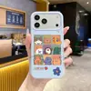 Lo más vendido de TikTok: Funda para Teléfono a Prueba de Golpes de Silicona Líquida con Ilustración de Cuadrícula y Animal Pequeño para iPhone 18