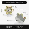 Ventas directas del fabricante, suministro transfronterizo al por mayor, hebillas decorativas versátiles de girasol con incrustaciones de diamantes, accesorios para zuecos
