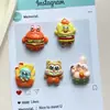 Papas Fritas de Dibujos Animados Hamburguesa Haibao Accesorios de Resina Joyería DIY Pasador Agujero Hebilla de Zapato Funda de Teléfono Móvil Decoración de Pegatina para Taza de Agua