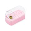 Caja de almacenamiento multifunción para cabezales de pulido de uñas con 30 orificios para exhibirlos.