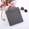 Suéter Pulôver de Gola Alta Meia-Estação Camisa Base Feminina Manga Longa Versátil Slim Fit Justo Malha Simples Roupa de Baixo