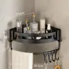 El fabricante suministra estantes de esquina para baño, estantes para inodoro, estantes de pared sin taladro