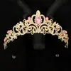 Joias de noiva transfronteiriças estilo casamento coroa acessórios para vestido de noiva coroa de strass faixa de cabeça coreana para aniversário cocar atacado