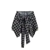 Estilo Americano Design Xadrez em Camadas Cuidadosamente Selecionado Shorts Jeans Feminino Verão 2026 Novo Cintura Alta Emagrecedor Linha A Hot Pants