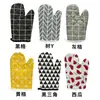 Guantes de cocina sencillos de algodón y lino para microondas, guantes de horno gruesos resistentes a altas temperaturas, guantes de horneado para el hogar, venta al por mayor desde el fabricante