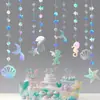 Decoraciones de Actividades de Temporada de Regreso a Clases con Temática Oceánica de Verano para Jardín de Infantes Adornos Colgantes de Cumpleaños Medusas Burbujas Banderines