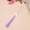 Festival de Medio Otoño Colgante de Borla de Conejo de Jade Blanco de Acetato Estilo Antiguo Accesorios de Ropa para Cinturón Hanfu Cheongsam