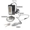 Cinturón de castidad de acero inoxidable con descarga eléctrica, tapón anal de metal, traje combinado, herramienta bipolar de pulso para juego de corte trasero Yin frontal masculino