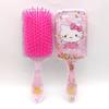 KT Cat Peine de Agitar Peine Cuadrado para Cabello Rizado Dibujo Animado Lindo Corazón de Niña Sanrio Hello Kitty Peine con Cojín de Masaje