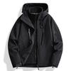Chaqueta Funcional 3 en 1 para Hombre Estilo Nido de Pájaro para Exteriores, Cortavientos, Impermeable, Ropa de Montañismo con Triple Protección y Logo Termosellado