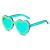 La moda europea y americana ama los lentes tachonados de diamantes marco pequeño de durazno pegatinas de personalidad gafas de sol de flores gafas de sol de playa de moda transfronterizo