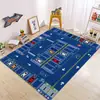 Tapete de Chão de Flanela com Padrão de Jogo de Amarelinha Tema Universo Transfronteiriço para Sala de Estar, Quarto, Sofá, Decoração de Casa
