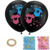 Balões Pretos de 36 polegadas para Revelação de Gênero Festa de Aniversário de Bebê Decoração Balões de Revelação Balões Redondos de Látex