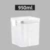 Potes de Armazenamento Selados de Grau Alimentício, Potes Quadrados Transparentes de Armazenamento para Cozinha, Caixas de Armazenamento para Lanches, Grãos, Especiarias Atacado