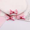 Color Nieve Estambre Mini Lazo DIY Hecho a Mano Accesorios para el Cabello Decoración de Muñeca Accesorios Semiterminados Joyería Rayada de Seda Brillante