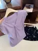 Top de punto BRIV blanco con cuello en V, manga corta retorcida, para mujer, nuevo estilo de verano con textura vertical, adelgazante y transpirable