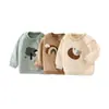 Traje de Dos Piezas Sudadera Térmica de Felpa de Algodón Puro para Bebés y Niños Primavera y Otoño Ropa de Salida para Bebé Tops y Pantalones a la Moda Invierno