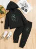 Conjunto de Ropa para Niños Transfronterizo Amazon Aliexpress Comercio Exterior Dropshipping para Niños Mayores Sudadera con Capucha y Pantalones de Chándal Conjunto de Dos Piezas