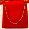 Collar de oro de arena de Vietnam delgado chapado al vacío collar para mujer cadena de bolas joyería de imitación de oro no se decolora en vivo caliente