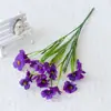 Decoração de Casamento Amazon Flores Artificiais Roxas Arranjo de Flores para Guia de Estrada Plantas Verdes Artificiais Display de Arte com Flores de Plástico