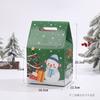 Empaque para hornear en Navidad bolsa de papel portátil caja de empaque crujiente de copo de nieve caramelo turrón galletas caja pequeña de mano