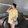 Niebla Color Morandi Essentials Hhh Manga Corta Americano High Street Suelto Trendy Marca Pareja Wear Camiseta para Hombre y Mujer