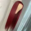 Soporte peluca nueva mujer color vino tinto cabello largo lacio alta temperatura seda fibra química moda europea y americana peluca funda para cabeza mujer