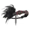 Diadema Retro Europea y Americana Transfronteriza Inspirada en El Gran Gatsby de los Años 20, Diadema de Plumas, Accesorio para el Cabello para Fiestas de Cóctel