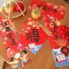 2026 Año Nuevo Pequeños Versos Pegatinas Festival de Primavera Carácter Creativo de Fortuna Pegatinas para Puerta Decorativas Personalizadas Pegatinas de Pared para Interiores