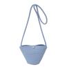 Bolsa casual de viagem de verão 2024 Nova bolsa de balde de palha Bolsa de praia de férias à beira-mar Bolsa de ombro tecido Crossbody Bolsa