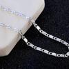 Joyería de Comercio Exterior Collar de Cadena Plana de 2 mm Plateado Europa, América, Japón y Corea del Sur Superventas 40-75CM