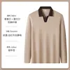 Camisa Polo de manga larga para hombre con bloques de color, estilo de lujo ligero, antibacteriana, antiestática, transpirable, agradable para la piel, adecuada para ir al trabajo, camiseta interior